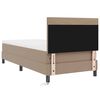 vidaXL Lit &agrave; ressorts avec matelas Cappuccino 100 x 200 cm Simili cuir