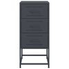 vidaXL Table de chevet anthracite 36x39x78 cm acier