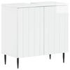vidaXL Meuble sous Lavabo de Salle de Bain ZWOLLE Blanc brillant
