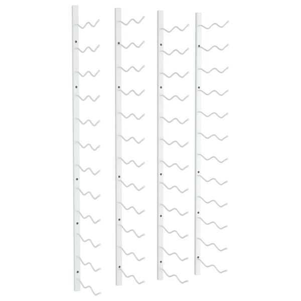 vidaXL Casier &agrave; vin mural pour 24 bouteilles 2 pcs Blanc Fer