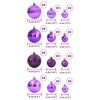 vidaXL Boules de No&euml;l 100 pcs lila &Oslash;3/4/6 cm