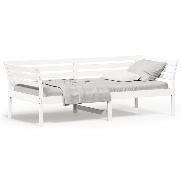 vidaXL Lit de jour sans matelas blanc 100x200 cm bois de pin massif