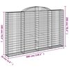 vidaXL Paniers &agrave; gabions arqu&eacute;s 11 pcs 300x30x180/200 cm fer galvanis&eacute;