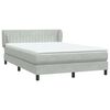vidaXL Sommier &agrave; lattes de lit et matelas gris clair 140x220cm velours