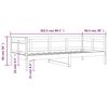 vidaXL Lit de jour sans matelas blanc bois de pin massif 90x200 cm