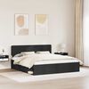 vidaXL Cadre de lit avec t&ecirc;te de lit Noir 180 x 200 cm Pin massif