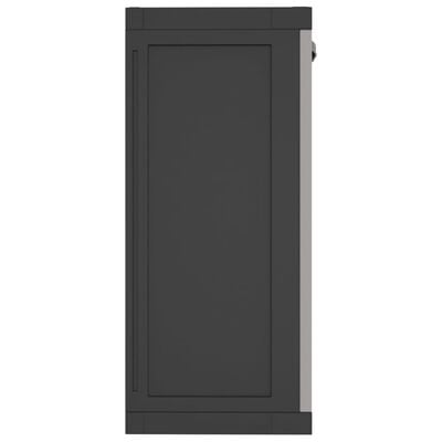 vidaXL Armoire de rangement d'extérieur gris et noir 65x37x85 cm PP