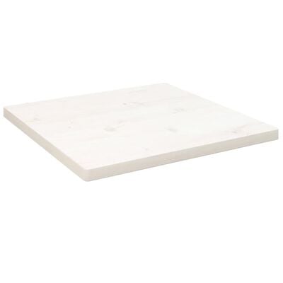 vidaXL Dessus de table blanc 60x60x2,5 cm bois de pin massif