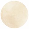 vidaXL Tapis HUARTE &agrave; poils courts doux et lavable cr&egrave;me &Oslash; 80 cm