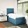 vidaXL Sommier &agrave; lattes de lit avec matelas bleu 90x190 cm velours