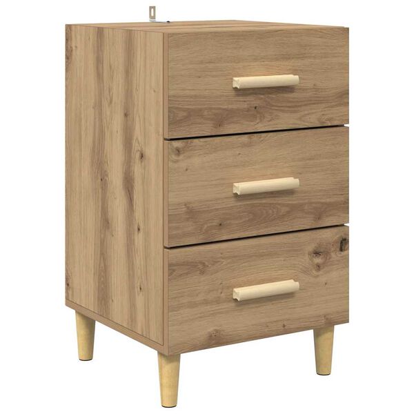 vidaXL Cabinet de chevet Ch&ecirc;ne artisanal 40 x 40 x 66 cm