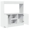 vidaXL Buffet haut blanc 92x33x100 cm bois d'ing&eacute;nierie