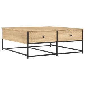 vidaXL Table basse ch&ecirc;ne sonoma 100x99x40 cm bois d'ing&eacute;nierie