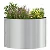vidaXL Cache-pot de jardin Argent 30 x 30 x 20 cm Acier galvanisé