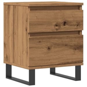 vidaXL Table de chevet ch&ecirc;ne artisanal 40x35x50 cm bois d&rsquo;ing&eacute;nierie