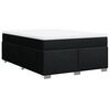 vidaXL Sommier &agrave; lattes de lit avec matelas Noir 160x200 cm Tissu