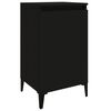 vidaXL Tables de chevet 2 pcs noir 40x35x70 cm bois d'ing&eacute;nierie