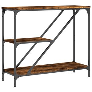 vidaXL Table console ch&ecirc;ne fum&eacute; 88,5x30x75 cm bois d'ing&eacute;nierie