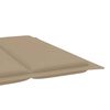 vidaXL Chaise longue avec coussin Gris Bois d'acacia solide