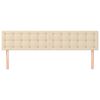 vidaXL T&ecirc;tes de lit Cr&egrave;me 160x5x78/88 cm Tissu