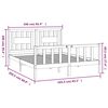 vidaXL Cadre de lit sans matelas bois massif de pin gris 160x200 cm