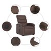 vidaXL Fauteuil inclinable &eacute;lectrique marron similicuir