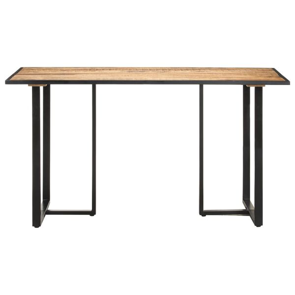 vidaXL Table de salle &agrave; manger 140 cm Bois de manguier brut