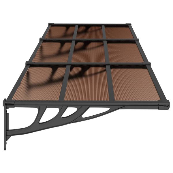 vidaXL Auvent de porte Noir 297,5x90 cm Polycarbonate