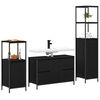 vidaXL Ensemble de mobilier de salle de bain 3 pcs Chêne noir