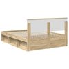 vidaXL Cadre de lit Sonoma 140 x 190 cm Bois d'ing&eacute;nierie