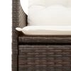 vidaXL Ensemble &agrave; manger de jardin 5 pcs et coussins marron poly rotin
