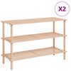 vidaXL Range-chaussures &agrave; 3 &eacute;tag&egrave;res 2 pcs Bois de sapin solide