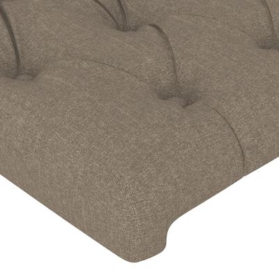 vidaXL Tête de lit à LED Taupe 83x16x118/128 cm Tissu