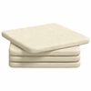 vidaXL Coussins de si&egrave;ge 4 pc Tissu en velours c&ocirc;tel&eacute; Cr&egrave;me