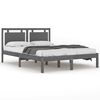 vidaXL Cadre de lit sans matelas gris 120x200 cm bois massif