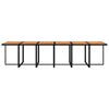 vidaXL Ensemble &agrave; manger de jardin coussins 13 pcs R&eacute;sine tress&eacute;e Noir