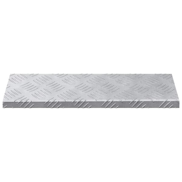 vidaXL Nez de marche Rectangulaire 15 pcs Argent&eacute; 60 x 18 cm Aluminium