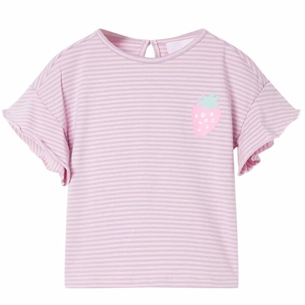 T-shirt enfants avec manches &agrave; volants lila 140