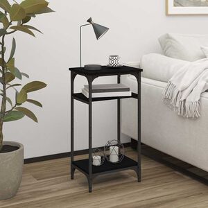 vidaXL Table d'appoint Noir 40x30x75 cm Bois d'ing&eacute;nierie