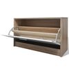 vidaXL Armoire &agrave; chaussures 3-en-1 Bois Ch&ecirc;ne et blanc