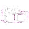 vidaXL Fauteuil inclinable &agrave; 2 places Gris clair Tissu microfibre