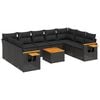 vidaXL Patio Sofa Set 7 place Black