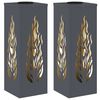 vidaXL Lumi&egrave;re de chemin LED solaire 2 pc Blanc chaud 18 x 18 x 50 cm