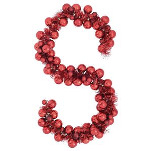 vidaXL Guirlande de Boules de No&euml;l Rouge 186 cm Polystyr&egrave;ne