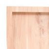 vidaXL Comptoir de salle de bain 140x60x(2-6)cm bois massif non trait&eacute;