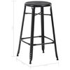 vidaXL Tabourets de bar lot de 4 noir acier