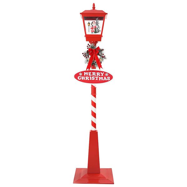 vidaXL Lampe de rue de No&euml;l avec lanterne Rouge 40,5x40,5x180cm