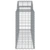 vidaXL Paniers à gabions arqués 18 pcs 200x50x80/100 cm Fer galvanisé
