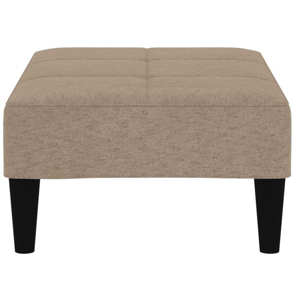 vidaXL Tabouret Taupe Tissu en microfibre