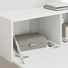 vidaXL Meuble TV mural Blanc 98 x 31 x 29,5 cm Bois d'ing&eacute;nierie